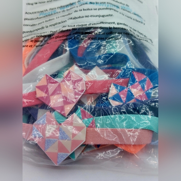 🦃Gold Bug 10 pack‎ of headbands ages 4+ Geometric Hearts - Picture 5 of 6